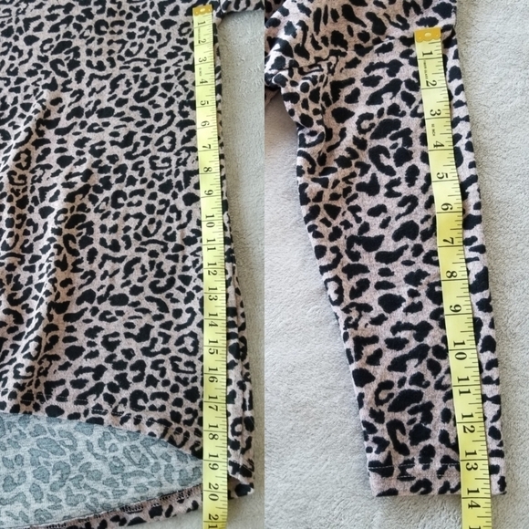 ONLY Animal Print Loose Long Sleeve Top in Blush Pink & Black - Picture 14 of 14